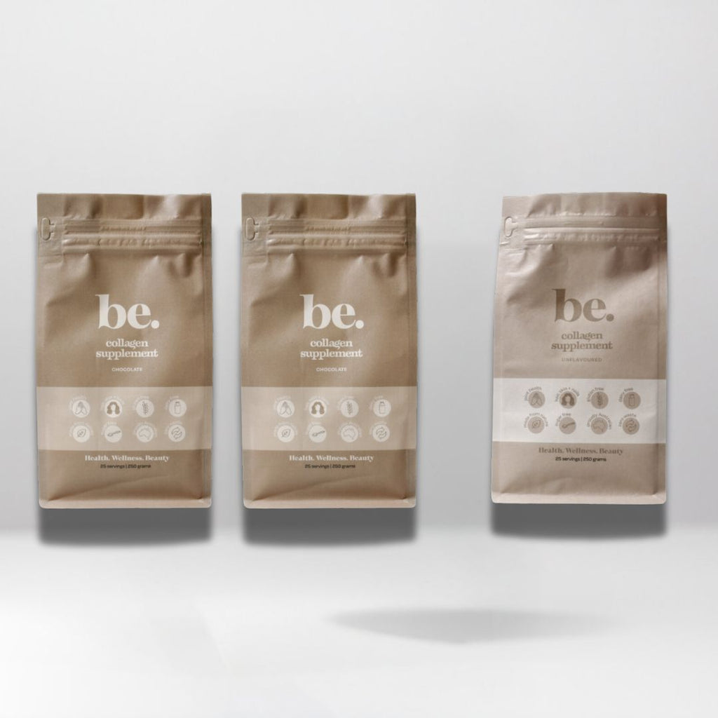 Chocolate Collagen + Unflavoured Trio Pack - be. Health